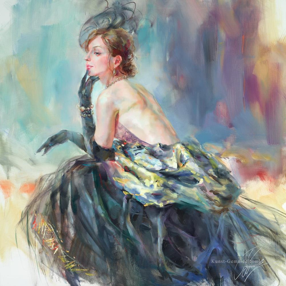 Schöne Mädchen Tänzer AR 10 Impressionist Ölgemälde